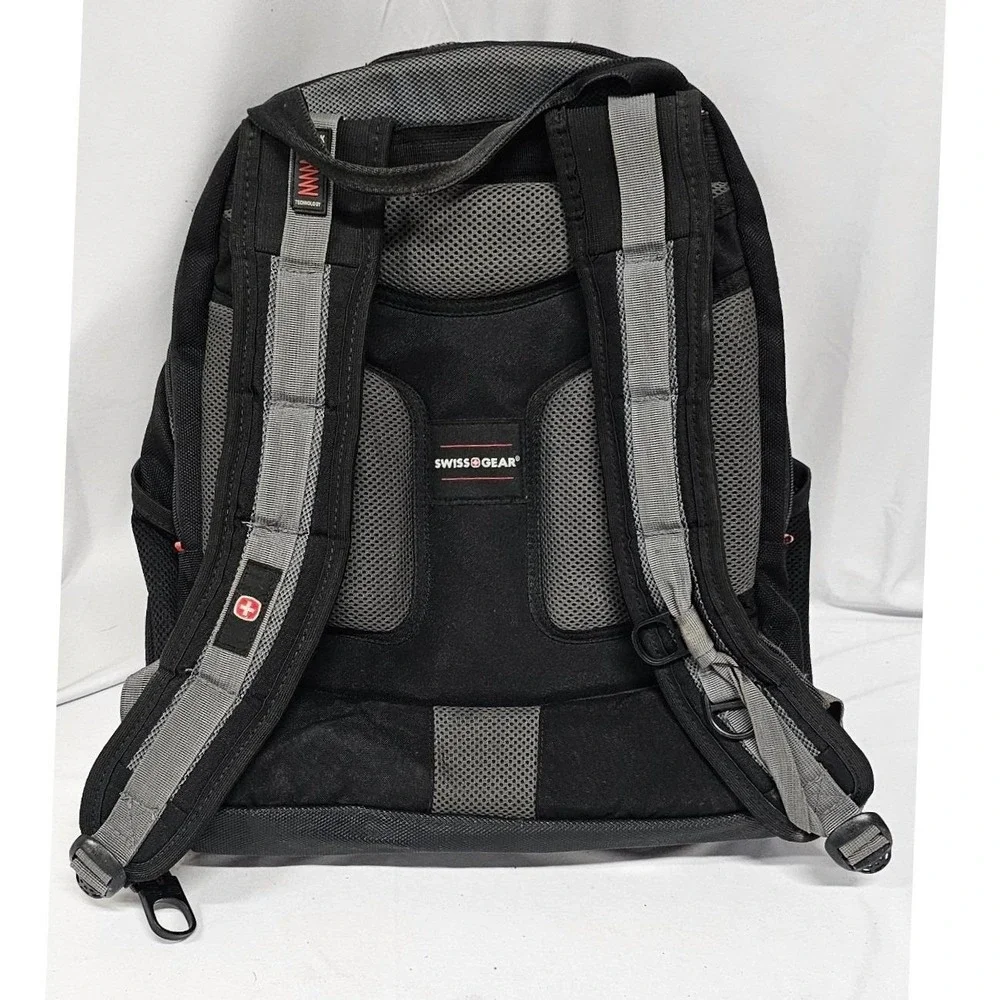SwissGear ScanSmart Laptop Backpack Black Gray Travel School Bag Heavy Duty